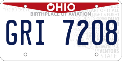 OH license plate GRI7208
