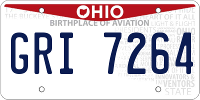 OH license plate GRI7264