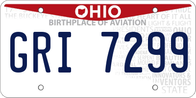 OH license plate GRI7299