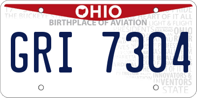 OH license plate GRI7304