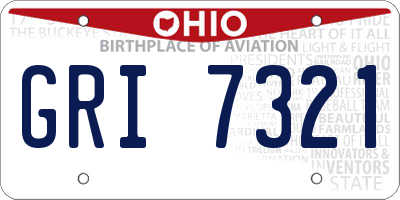 OH license plate GRI7321