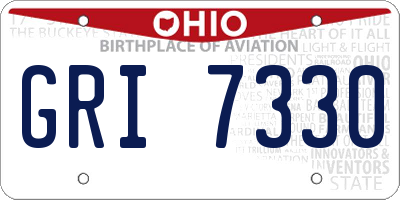 OH license plate GRI7330