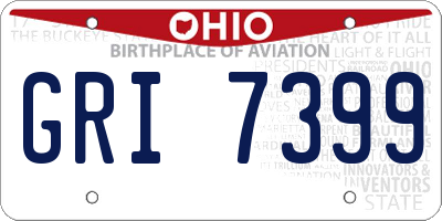 OH license plate GRI7399