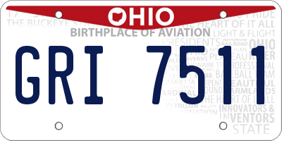 OH license plate GRI7511