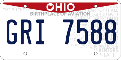 OH license plate GRI7588