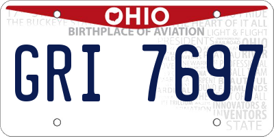 OH license plate GRI7697