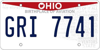 OH license plate GRI7741