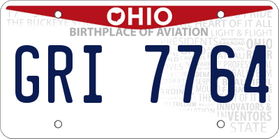 OH license plate GRI7764