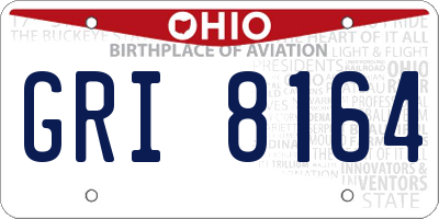OH license plate GRI8164