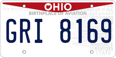 OH license plate GRI8169