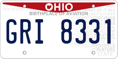 OH license plate GRI8331