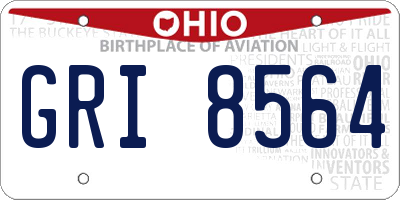 OH license plate GRI8564