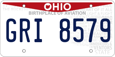 OH license plate GRI8579