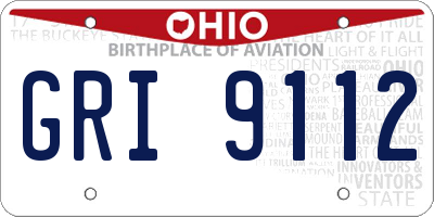 OH license plate GRI9112