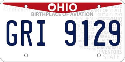 OH license plate GRI9129