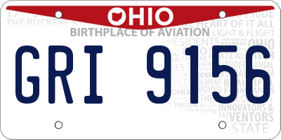 OH license plate GRI9156
