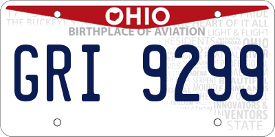 OH license plate GRI9299