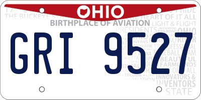 OH license plate GRI9527