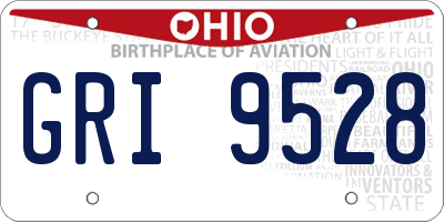 OH license plate GRI9528