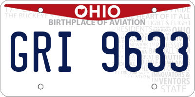 OH license plate GRI9633