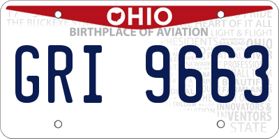 OH license plate GRI9663