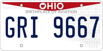 OH license plate GRI9667