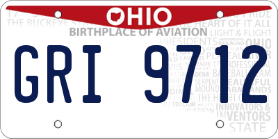 OH license plate GRI9712