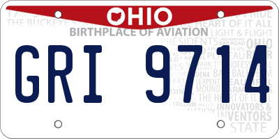 OH license plate GRI9714