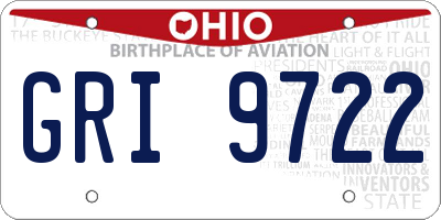OH license plate GRI9722