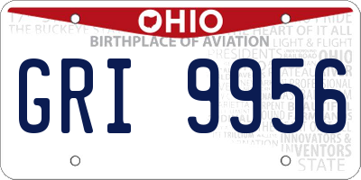 OH license plate GRI9956