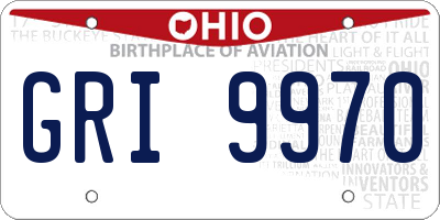 OH license plate GRI9970