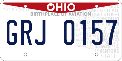 OH license plate GRJ0157