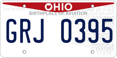 OH license plate GRJ0395