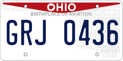OH license plate GRJ0436