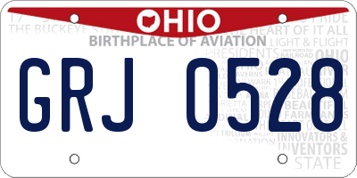 OH license plate GRJ0528