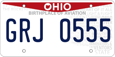 OH license plate GRJ0555