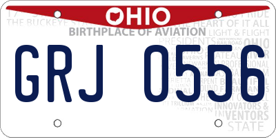 OH license plate GRJ0556