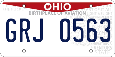 OH license plate GRJ0563