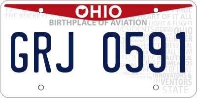 OH license plate GRJ0591