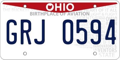 OH license plate GRJ0594