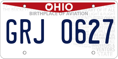 OH license plate GRJ0627