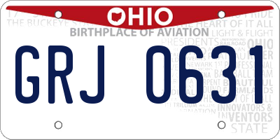 OH license plate GRJ0631