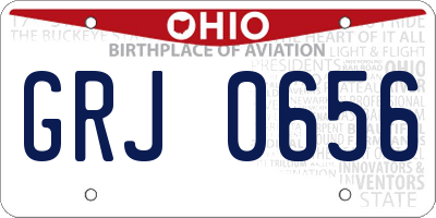 OH license plate GRJ0656