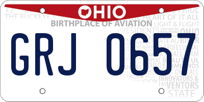 OH license plate GRJ0657