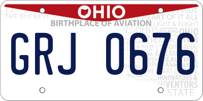 OH license plate GRJ0676