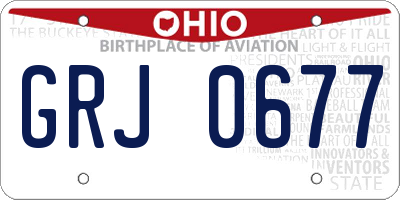 OH license plate GRJ0677
