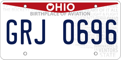OH license plate GRJ0696