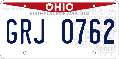 OH license plate GRJ0762