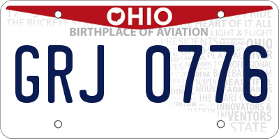 OH license plate GRJ0776