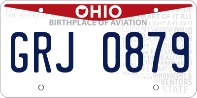 OH license plate GRJ0879